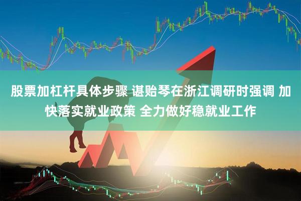 股票加杠杆具体步骤 谌贻琴在浙江调研时强调 加快落实就业政策 全力做好稳就业工作